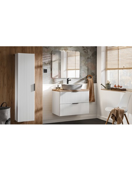 Ensemble blanc Universe 80 cm avec vasque à poser